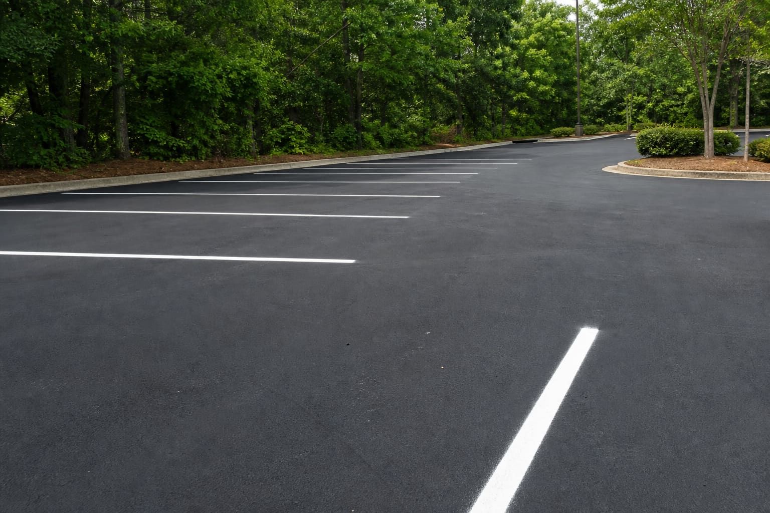 Smooth asphalt surface with clean edges